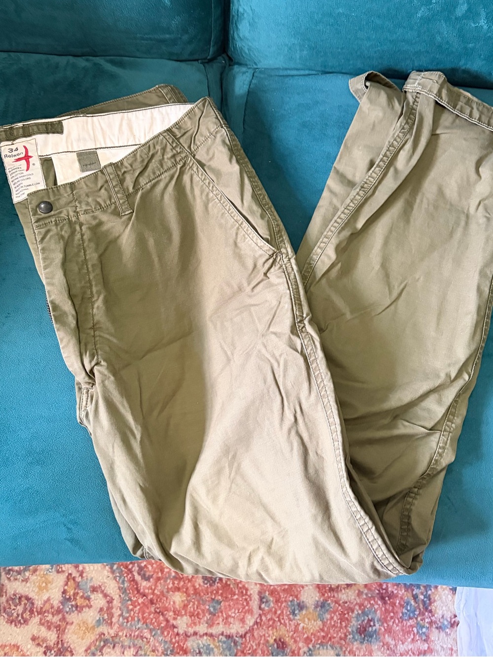 Relwen- Men's Casual Chino Pants in Olive